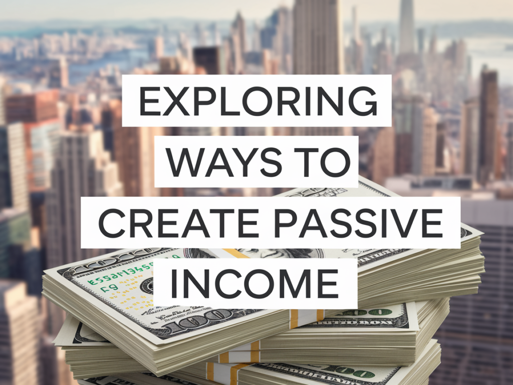 Unlocking Financial Freedom: Exploring Ways to Create Passive Income